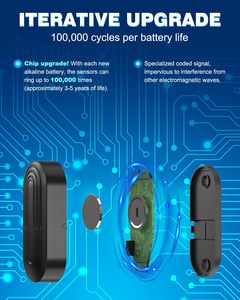 Daytech <strong>Door</strong> <strong>Alarm</strong> Sensor LED Digital Display Reminder Device Long Distance Signal Reception Doorbell Alarme De Porte - Product Image 3