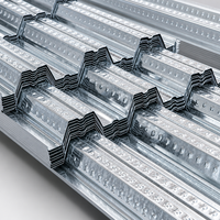 Plancher en acier à nervures ouvertes, plancher en métal galvanisé pour la construction de bâtiments modernes, panneaux de dalle en acier structurel