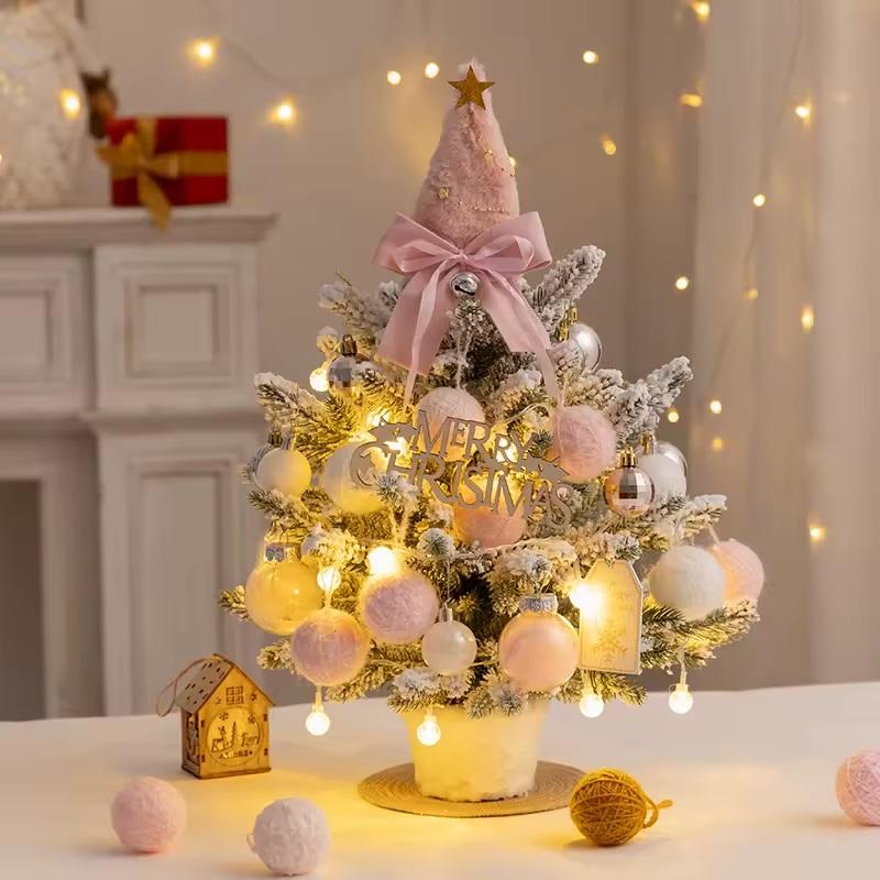 45cm pe snow tree pink