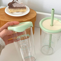 [LIVELYLETTERS] Gobelet réutilisable coréen en Tritan écologique avec couvercle 500 ml – Conception durable pour une utilisation quotidienne des boissons