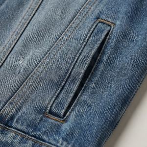 Chaquetas Vaqueras Cortas Personalizadas para Mujer, Mangas Largas, Bolsillos Delanteros, Relleno de Algodón, Forro de Lana, Chaquetas Vaqueras para Mujer al por Mayor - Product Image 5