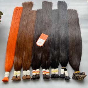 Extensiones de Cabello Humano a Granel Sin Caída Ni Enredos, Color Personalizado, Paquetes de Cabello Virgen Vietnamita 100% - Product Image 1