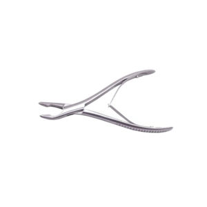 Mead 17cm Steel ENT Instruments Manual Power Nasal Rongeur con extremo redondo curvo de 5mm para procedimientos médicos - Product Image 3