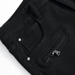 กางเกงขาสั้นผ้าเดนิมสำหรับผู้ชายกางเกงขาสั้นผ้าคอตตอน100% เอวปานกลางใส่สบายเป็นมิตรต่อสิ่งแวดล้อม - Product Image 3