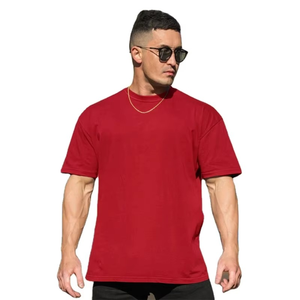 Camiseta de algodón 2025 de tendencia para hombre 100%, nuevo estilo, hombro caído, ajuste holgado, estampado personalizable, camiseta de hombro caído para hombre - Product Image 4