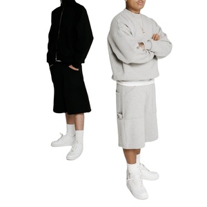 New 2026 Solid Casual Shorts Joggers Streetwear Sweat Shorts 100% Nylon <b>Elastic</b> Waist Custom Summer Jogger Shorts for Men - Product Image 3