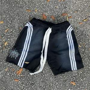 Factory Custom <b>Men's</b> Baggy Fleece Cotton Side Stripe Sun Faded Rhinestone Acid Wash <b>Sweat</b> <b>Shorts</b> <b>Men</b> - Product Image 3