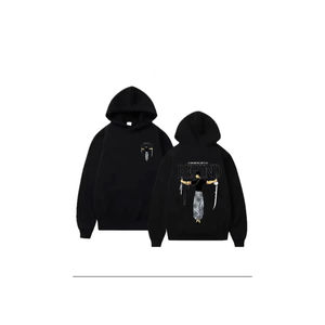 Sudaderas con capucha personalizadas de lana de algodón pesado 100 por ciento para hombre, jersey de patrón sólido de alta calidad ODM OEM - Product Image 4