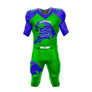 Conjuntos de uniformes sublimados transpirables de fútbol americano de secado rápido personalizados de alta calidad - Product Image 1