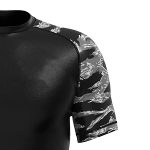 MMA Rashguard Fabricante Camisa de compresión Spandex Poliéster Transpirable Gimnasio Entrenamiento BJJ Camisa Corta Impresión digital - Product Image 3