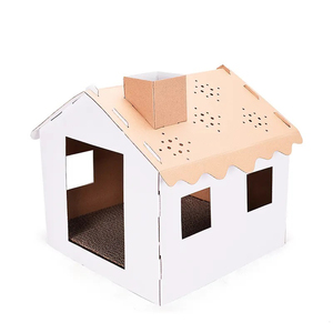 Casa de cartón plegable y ligera para gatos, portátil, duradera y fácil de almacenar para gatos pequeños y grandes - Product Image 3