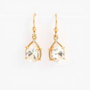 ต่างหูเงินสเตอร์ลิง925แฟนซีเพทายทรงหยดน้ำขนาดเล็กดีไซน์เรียบง่ายแฟชั่น - Product Image 1