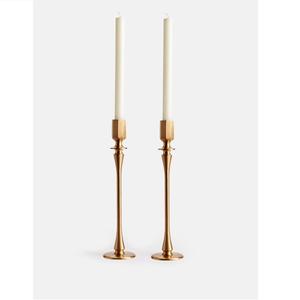 Bougeoir en métal pour la décoration de la maison porte-bougie pour l'éclairage et le jeu porte-bougie décoratif élégant finition antique - Product Image 3