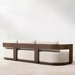 Banco de jardín al aire libre Juego de sofá al aire libre de acero inoxidable Rattan Alibaba Muebles de metal al aire libre Asientos duraderos con estilo - Product Image 4