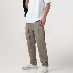 กางเกงคาร์โก้ผู้ชายแบบลำลอง น้ำหนักเบา สีเข้มฟอก ขายส่ง MOQ ต่ำ รับผลิตตามแบบ สไตล์โดดเด่น - Product Image 4