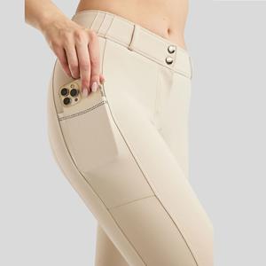 Pantalones de mujer ecuestres de alta calidad, ropa personalizada elástica de 4 vías, pantalones de montar a caballo al por mayor a granel - Product Image 4