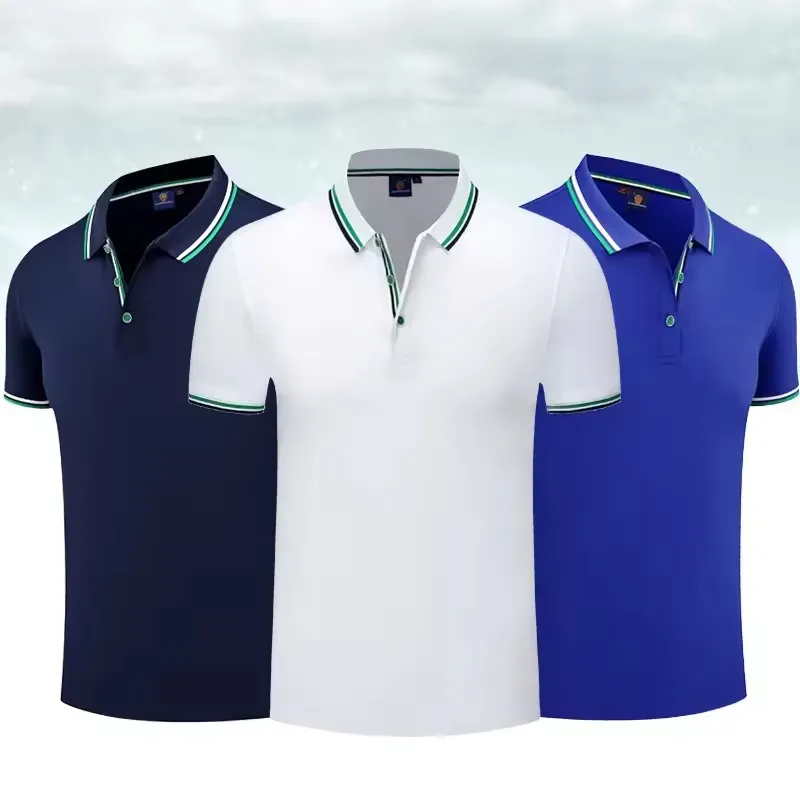 Logotipo personalizado de alta calidad uniforme de trabajo de negocios Polo camisas en blanco bordado de algodón poliéster para hombre liso Polo de golf