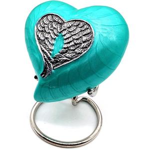 Venta caliente recuerdo corazón urna cremación urna para cenizas de mascotas humanas con soporte Premium y caja hecha a mano Mini urna en forma de calor - Product Image 2