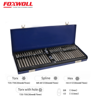 Spline Hex Torx Security CRV Torx, Set mata obeng Multi fungsi ukuran 54 buah