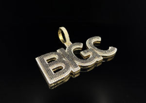 Colgante de Circonita Cúbica Hecho a Mano, Estilo Hip Hop, Chapado en Oro, Joyería Personalizada - Product Image 4