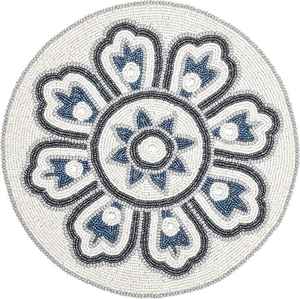 Set de table luxueux en perles avec des motifs floraux brodés pour l'inauguration de la maison, les hôtels, les dîners, la décoration de table de fête, prix réduit - Product Image 2