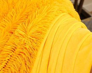 ठोस रंग बुना सादे नकली फर डबल-पक्षीय प्लग फजी नरम गर्म त्वचा के अनुकूल थ्रो कंबल सोफे के लिए सोफे बिस्तर सोफे के लिए - Product Image 5