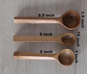 Cuillère en bois artisanale pour cuisiner et servir, ustensile écologique résistant à la chaleur pour une utilisation quotidienne en cuisine - Product Image 1