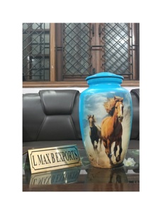 Venta al por mayor de urnas de metal para adultos con acabado a mano del fabricante para cenizas a bajo precio suministros funerarios - Product Image 4