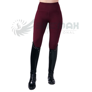 Jodhpurs d'équitation confortables pour femmes avec des genouillères renforcées en tissu extensible, un ajustement sûr et un matériau respirant pour un usage quotidien - Product Image 1