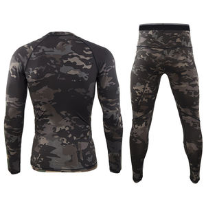 Sous-vêtements thermiques de sport de plein air, vêtements de cyclisme pour hommes, combinaison de sport en velours camouflage, combinaison de remise en forme physique - Product Image 5