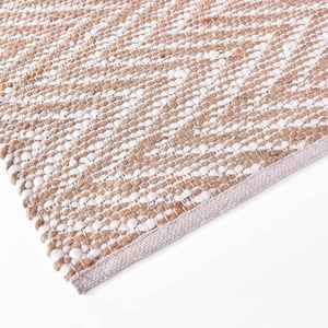 Tapis en jute à motif chevron réversible tissé à la main - Écologique et adapté aux animaux domestiques - Product Image 3