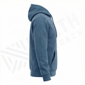 Hoodie surdimensionné élégant pour homme, design vintage délavé avec poche avant, confortable, personnalisable pour l'hiver. - Product Image 3