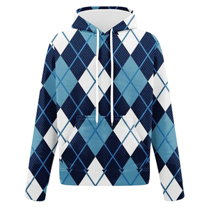 Cómodo chándal informal de poliéster, pulóver, traje con capucha de impresión Digital, conjunto de 2 piezas para hombres de talla grande con relleno de algodón - Product Image 2