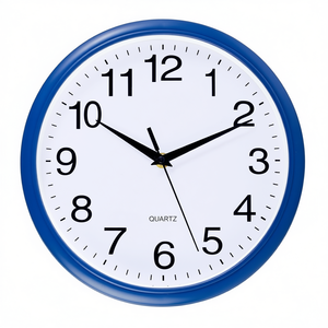 "Modern <b>Navy</b> Blue Wall <b>Clock</b> 25.5x4cm 68227" - Product Image 2