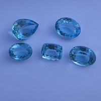 10 20 50 Carat Taille Naturel Bleu Topaze Pierre À Facettes Grande Taille Ovale Rond Poire Coupe Gemme Lâche Semi Précieuse Pierre Bijoux Nouveau