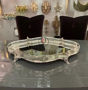 ถาดทองเหลืองทำด้วยมือหรูหราสำหรับเทศกาลรอมฎอนพิมพ์ลายนูนไม่เหมือนใครปรับขนาดได้ - Product Image 2