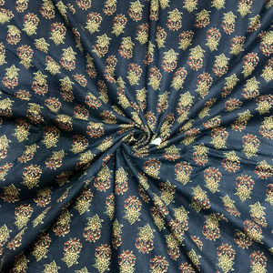 Traditional Jaipuri Hand Block Printed Lightweight Cotton Cambric 60x60 Fabric for Dresses Bags Covers & Girls' Apparel - Product Image 1