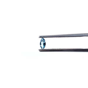 Piedra Preciosa Suelta de Aguamarina Natural, Corte Marquesa Calibrado de 2.5x5mm, Material de Diamante con Tratamiento Térmico, Color Azul - Product Image 2