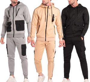 Men's High Fashion Designer Utility <b>Hoodie</b> Joggers Custom Made Eco-Friendly <b>Maternity</b> Winter Tracksuit With Pockets Plus Size - Product Image 1