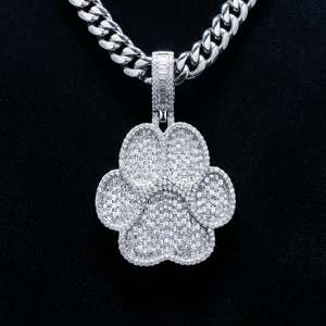 Collana con Pendente Celestia Bloom in Moissanite - Product Image 1