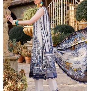 Salwar kameez-3 piezas de césped para mujer, bordado punto paquistaní, liso, Salwar y césped, Dupatta - Product Image 6