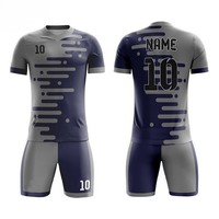 Tenue de football unisexe personnalisée 2024 de haute qualité avec lettres imprimées, 100 % polyester, design original d'usine pour clubs, ensemble complet