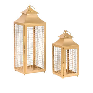 Hot Sale Golden Metal Lanterns Best Price from India for Home Restaurant Hotel <b>Garden</b> Outdoor Party-Candle Holder Iron Steel - Product Image 4