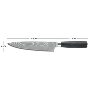 Venta al por mayor personalizado calidad superior OEM ODM servicio profesional Damasco Chef cuchillo japonés acero cocina cuchillos hoja fija - Product Image 2