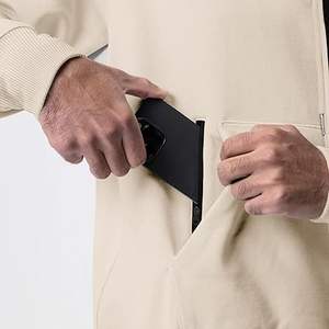 Hombres Invierno Casual Color sólido Sudaderas con capucha 100% Algodón Fleece Regular Fit Secado rápido y transpirable - Product Image 1