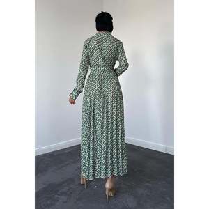 Ensemble chemise et jupe en viscose à motifs - Vert - Sans couleur - Product Image 3