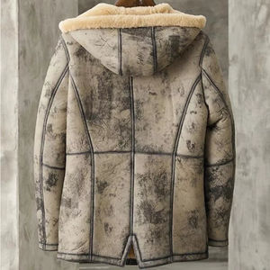 Meilleures ventes Vestes en cuir de mouton véritable d'hiver pour hommes Veste en cuir en peau de mouton Vêtements de mode élégants - Product Image 2