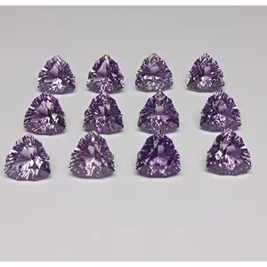 ควอตซ์อเมทิสต์สีชมพูธรรมชาติคุณภาพสูง ขนาด 13 มม. ผ่านการอบด้วยความร้อน ทรงทริลเลียนแฟนซี  เปลี่ยนสีชมพูลาเวนเดอร์ - Product Image 1