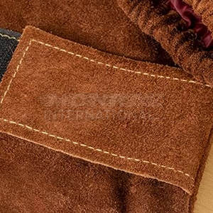 Heat Resistant Leather Welding <b>Arm</b> <b>Sleeves</b> Flame Retardant <b>Protection</b> Heavy Duty Cowhide Leather Welding <b>Arm</b> - Product Image 4