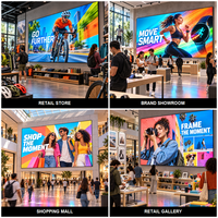 Écran LED intérieur HD P5 à installation fixe et maintenance frontale pour salle d'exposition de marque